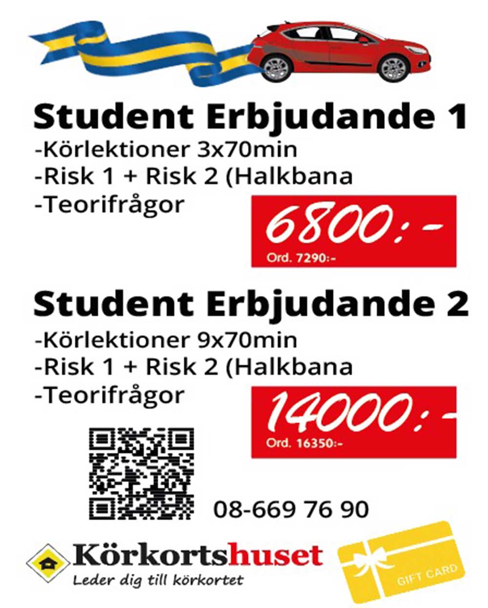 Erbjudande för student